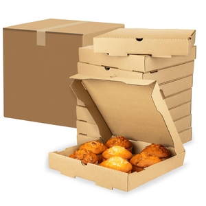 กล่องพิซซ่าแบบใช้แล้วทิ้ง คุณภาพสูง ผลิตจากวัสดุรีไซเคิล ลอนหนาพิเศษ พร้อมหูหิ้ว สำหรับบรรจุภัณฑ์อาหารแบบนำกลับบ้าน - Product Image 1