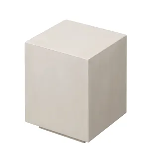 Kirkasa Square End Table With Cement Top And Sturdy Legs For Small Spaces And Cafes Factory Hot Sale