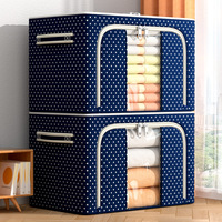 Armoire Pliable en Tissu Oxford, Panier de Rangement en Plastique à Étages Simples pour la Maison, Boîte de Déménagement pour Vêtements et Chaussures en Tissu