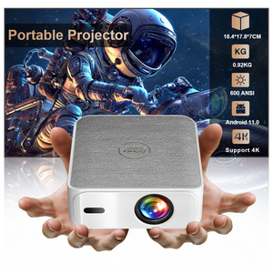 Taşınabilir açık film projektör 4K Full HD 1080P <span class=keywords><strong>WiFi</strong></span> <span class=keywords><strong>Bluetooth</strong></span> akıllı Mini projektör 4k Mini Proyector akıllı Android projektör - Product Image 1