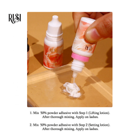 Pegamento en polvo RISI Private Label Lash Lift Glueless Lashlift Glueless Lifting Powder Lash Lift Korean