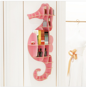 Chiquitos nhỏ Bắc Âu tường giá Cá Ngựa Sáng Tạo Treo tường kệ sách phòng ngủ phòng khách haima hình tủ sách - Product Image 3