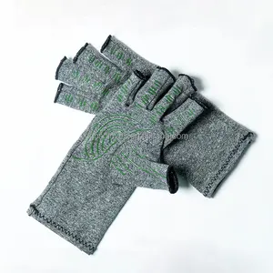 New half finger anti slip arthritis compression gloves cotton spandex hand gloves