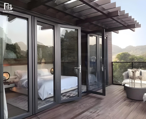 <span class=keywords><strong>Porte</strong></span> personnalisée en aluminium <span class=keywords><strong>de</strong></span> conception simple à double vitrage, <span class=keywords><strong>porte</strong></span> à battant insonorisée à double vitrage et isolation thermique - Product Image 2