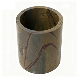 Portacandele in Pietra Naturale Dipinta a Mano, Portapenne, Contenitore Decorativo per Casa, Oggetto d'Arte e Regalo - Product Image 3