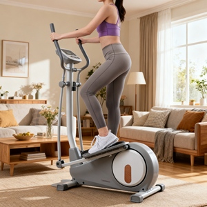 Vente en gros de machine elliptique magnétique, 8 niveaux de résistance manuelle, écran LCD, cross-trainer pour salle de sport à domicile, <span class=keywords><strong>cardio</strong></span> - Product Image 6