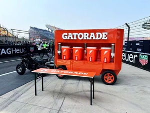 Carrito de Bebidas Deportivas Gatorade, Estación de Hidratación Móvil para Eventos al Aire Libre, Maratones, Estadios, Gimnasios, Torneos, Suministros para F1 - Product Image 1