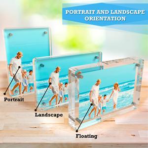 <span class=keywords><strong>Acrylic</strong></span> khung 3x5 4x6 5x7 6x8 tùy chỉnh rõ ràng freestanding đôi hai mặt không khung từ ảnh Máy tính để bàn hiển thị khung - Product Image 4