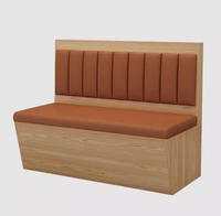 Ensembles de sièges en bois pour restaurant, mobilier de café moderne, banquette en cuir pour restauration rapide, table et chaises en bois