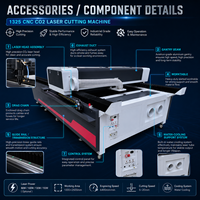 Machine laser CO2 CNC 1300 2500mm 1325 Shandong Chenmai 150W 180W 300W pour acrylique, bois, MDF, caoutchouc, cuir, papier