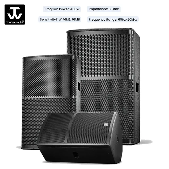 300W 400W 500W Outdoor Super Bass Portable Audio Pa System Sound Professional Powered 10 12 15 Inch Subwoofer Full Range Speaker