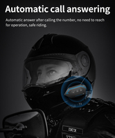 Auriculares para Casco de Motocicleta con Resistencia al Agua IP67, 40 Horas de Reproducción de Música y Conexión Dual para Teléfono, para Conducir