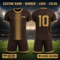 Conjunto de Uniforme de Fútbol Personalizado Premium con Diseño de Flecha Chevron, Sublimación OEM, Corte Holgado, para Clubes y Equipos