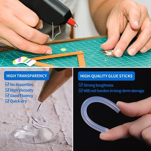Bâtons de <span class=keywords><strong>colle</strong></span> thermofusible transparente tout usage 7 mm/0,27 po, <span class=keywords><strong>colle</strong></span> EVA <span class=keywords><strong>pour</strong></span> l'art, l'artisanat, la réparation, le collage, le bricolage - Product Image 2