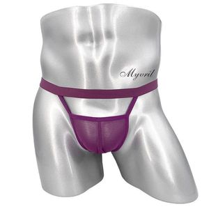Sous-vêtements sexy pour hommes, double string, ajustés, en maille transparente, string en U à taille basse pour hommes et femmes. - Product Image 1