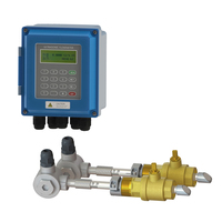 Taijia TUF-2000B Compteur de débit d'eau numérique automatique à ultrasons BTU OEM pour eau de rivière, mini, précision 1%, rétroéclairage LCD, RS485