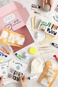 <span class=keywords><strong>Kit</strong></span> de cerámica de arcilla secada al aire para <span class=keywords><strong>principiantes</strong></span> con herramientas, pinturas, cepillos, sellador, maceta, regalo, diseño moderno - Product Image 3