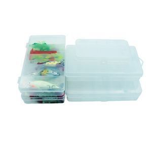 Boîte à leurres de pêche à 5 compartiments, boîte de rangement en plastique, organisateur d'accessoires de pêche multifonction, petite, moyenne et grande taille - Product Image 1