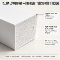 Plaque en PVC plastique, plaque en mousse PVC expansée Celuka, plaque rigide résistante aux UV pour enseignes publicitaires 1220x2440mm 4x8ft