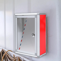 Boîte aux lettres murale transparente extérieure en acier, antirouille, étanche, antivol, durable, couleur personnalisable, sécurisée