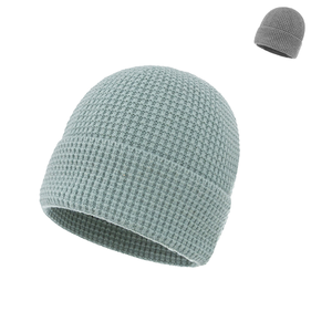 Chapeau de laine unisexe en tricot jacquard à impression numérique pour un usage quotidien, avec patch personnalisé, acrylique, thermique, pour l'hiver - Product Image 4