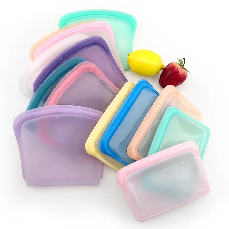 Reusable Silicone Storage Bag Food Storage Container Microwave and Dishwasher Safe