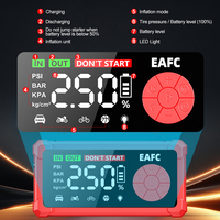 Démarreur de voiture EAFC 3000A 12V avec batterie de 12000mAh et compresseur d'air de 150PSI pour véhicules essence 9.0L et diesel 6.5L