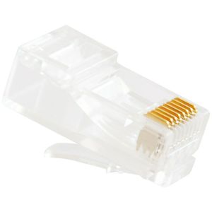 ขั้วต่อเครือข่าย Rj45 ปลั๊กอีเธอร์เน็ตโลหะผสมทองแดง 8 แกนสำหรับสายเคเบิล Cat5e - Product Image 3