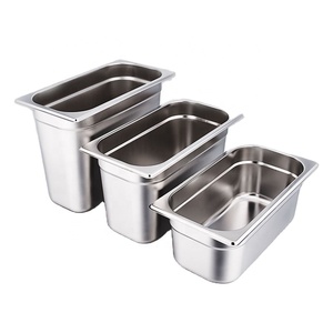 Bandeja de Almacenamiento de Alimentos para Catering de Restaurante Buffet, Estilo Europeo, Tamaños Completos, Contenedor de Acero Inoxidable Gastronorm GN - Product Image 1
