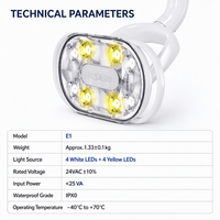 Lampe d'examen dentaire MedFruition E1 à LED, 8 LED, capteur infrarouge, 8000-40000 Lux, durée de vie de 15 ans