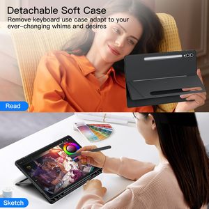 En stock pour <span class=keywords><strong>Samsung</strong></span> <span class=keywords><strong>Galaxy</strong></span> <span class=keywords><strong>Tab</strong></span> S10+ 12.4 " Clavier magique <span class=keywords><strong>7</strong></span> rétroéclairages RVB Clavier détachable pour tablette - Product Image 5