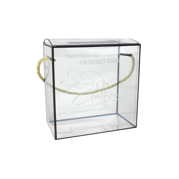 Индивидуальный контейнер для печенья, складная пластиковая блистерная упаковка, прозрачные пластиковые коробки для десертов с ручкой