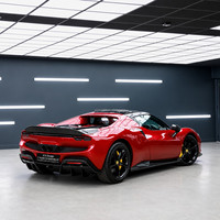 Kit carrosserie aérodynamique N Style en fibre de carbone sèche pour Ferrari 296 GTB GTS : Lame avant, séparateur, jupes latérales et lames arrière
