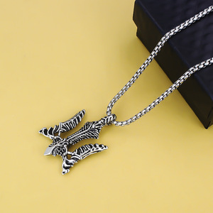 Nuevo Collar con Colgante de Cadena de Serpiente de Acero Inoxidable Estilo Retro Europeo Americano, con Doble Lado de Ancla y <span class=keywords><strong>Tridente</strong></span>, el Más Vendido - Product Image 3