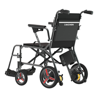 Fauteuil roulant électrique pliable tout-terrain en alliage d'aluminium ultra-léger pour personnes âgées, très vendu