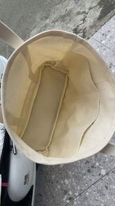 Embroidery Cotton Canvas Reusable Customized Letter Logo Two-Tone Accent Sporty Gusseted Tote <b>Bag</b> With Pocket - Product Image 4