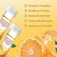 Comprimés effervescents de vitamine C à l'orange OEM ODM, marque privée, pour adultes, éclaircissement de la peau, complément alimentaire de santé de qualité alimentaire