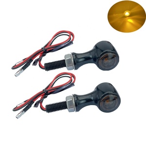 8mm E24 마크 미니 보조 황색 경고등 윙커 점멸 미니 표시등 DC 12V 오토바이 LED 방향 지시등 - Product Image 2