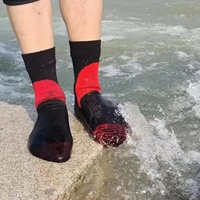 Chaussettes de sport d'hiver en tricot pour hommes, personnalisées avec logo, imperméables, en nylon, polyester et élasthanne, taille XL, vente en gros