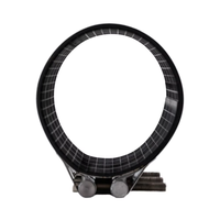 Collier de réparation de tuyau en acier inoxydable 304/316, plaque unique entièrement ouverte pour une réparation de tuyau flexible et rapide