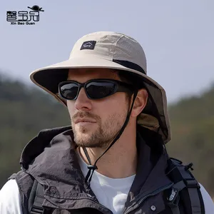 หมวกชาวประมงสำหรับฤดูร้อนหมวกกันแดดสำหรับผู้ชาย, หมวกกันแดดแห้งเร็วระบายอากาศได้ดี - Product Image 2