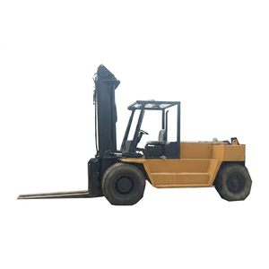 <b>Used</b> TCM FD160 Diesel 4WD Forklift 16 Tons Rough Terrain Solid Tire 3-Stage Mast Good Condition Construction Equipment for Sale - Product Image 1