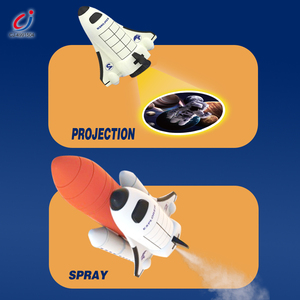 Lanzador de cohetes Chengji, bloques de construcción, proyección de pulverización 2 en 1, avión espacial, proyector espacial, linterna de juguete - Product Image 2
