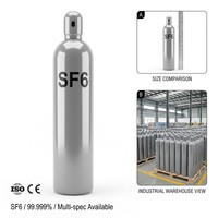 Hexafluoruro de Azufre (SF6) UN1080 Clase 2.2 en Cilindros de Acero de Alta Presión con Certificado de Conformidad (COA) y Ficha de Datos de Seguridad (SDS) Completos