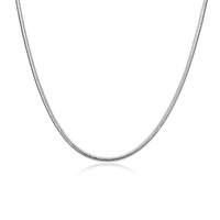Collier chaîne en os de serpent de 3mm plaqué argent en laiton de conception classique Corde torsadée de 2mm et chaîne en os de serpent plat de 6mm