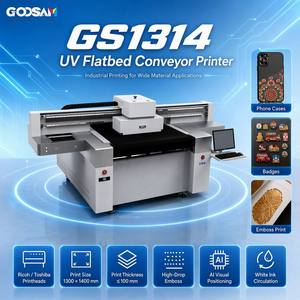 เครื่องพิมพ์ยูวีแบบแท่นราบหลายหัวพิมพ์ รุ่น 1314 พร้อมระบบ Ai Vision สำหรับพิมพ์เคสมือถือ ลายนูนแบบ High-drop และแม่เหล็กติดตู้เย็น - Product Image 1