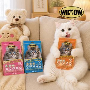 WIMOW - Golosinas Húmedas para Gatos, Puré <span class=keywords><strong>de</strong></span> Atún, 15 g, 5 Unidades, Sin Granos, Sin Almidón, Sin Conservantes, para Gatos, Gatitos y Adultos, OEM - Product Image 2