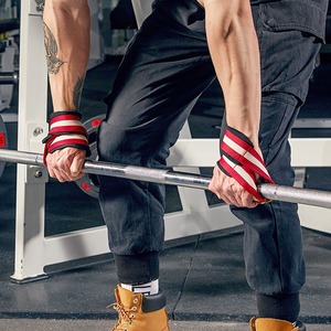 Sangles de poignet rembourrées en plastique confortables en forme de 8 pour l'haltérophilie et les soulevés de terre, personnalisables OEM pour l'entraînement en salle de sport - Product Image 6