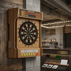 <b>Electronic</b> Dart Machine 60 x 95 x 16.6 cm 1-4 Players Commercial 4 <b>Games</b> LED 12 Darts with Spare Tips - Product Image 1