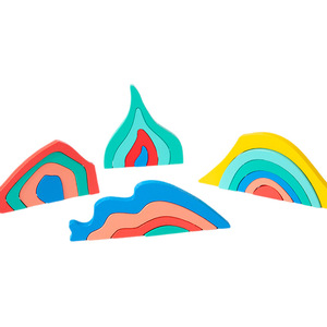 Bốn yếu tố Cầu Vồng Gỗ khối xây dựng tự làm đồ chơi mẫu giáo lắp ráp tăng cường trí não quà tặng sáng tạo cho trẻ em 5-7 tuổi - Product Image 5